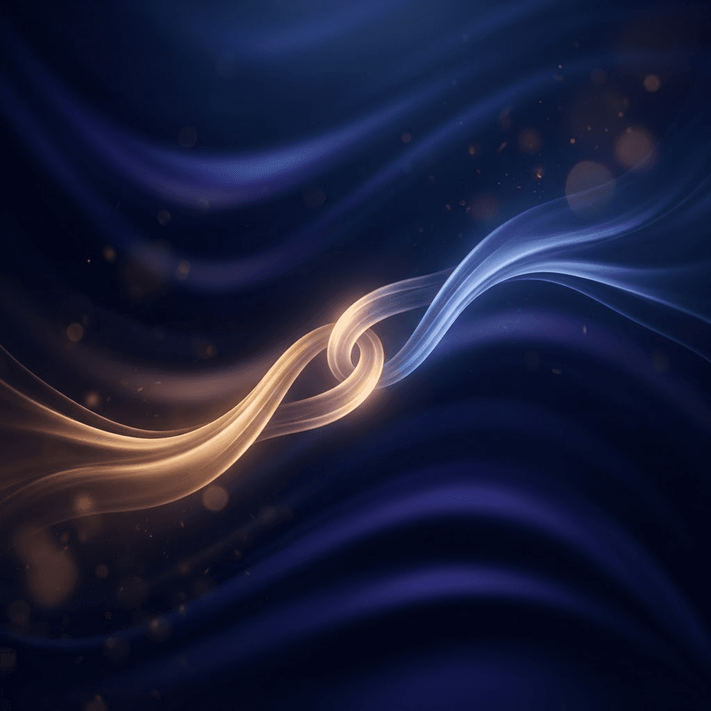 Abstract gradient with two light streams converging, representing the DCX Transform and Contentful partnership