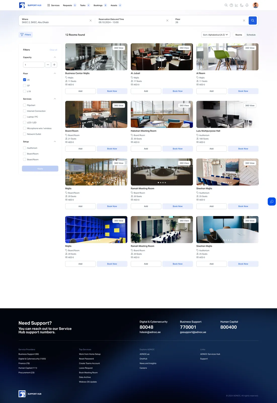 ADNOC Support Hub (ServiceNow) Redesign screen 4