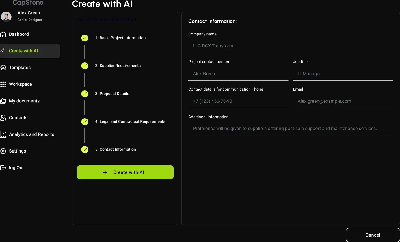 Enterprise AI Documents Accelerator screen 2